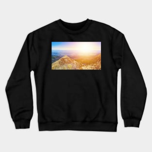 Mountain panorama at sunset Crewneck Sweatshirt